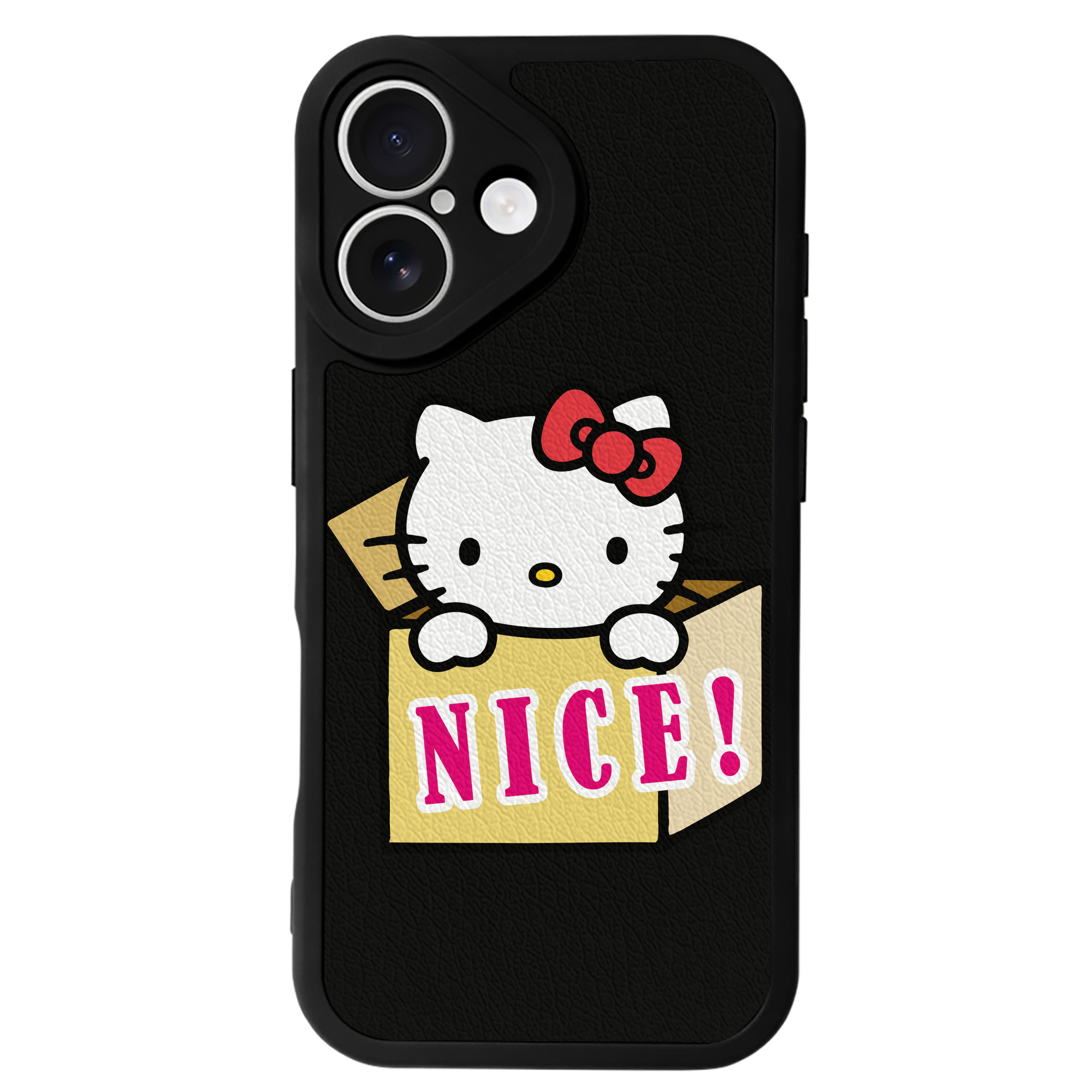 （画像用） Hello Kitty ハローキティ 【iPhone 16シリーズ対応】シリコンスマホケース（レザー調） 材質：シリコン